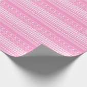 Nordic Sweater Weihnachtsmuster in Weiß und Rosa Geschenkpapier (Ecke)