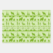 Nordic Sweater White Mint Grüne Wintertiere Geschenkpapier Set (Vorderseite 3)