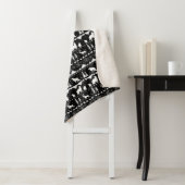 Nordic Sweater White Winter Animals Black Sherpadecke (Beispiel)