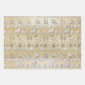 Nordic Sweater Winter Animals aufgezogen Silver Go Geschenkpapier Set (Vorderseite 2)