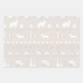 Nordic Sweater Winter Animals Blush Fawn Pink Geschenkpapier Set (Vorderseite 2)