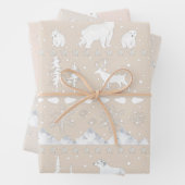 Nordic Sweater Winter Animals Blush Fawn Pink Geschenkpapier Set (Beispiel)