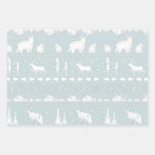 Nordic Sweater Winter Animals Pastellfarben Geschenkpapier Set (Vorderseite)