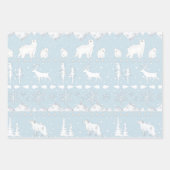 Nordic Sweater Winter Animals Pastellfarben Geschenkpapier Set (Vorderseite 3)