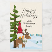 Nordic Trek Frohe Weihnachten Lebensmitteletikett (Einzelnes Label)