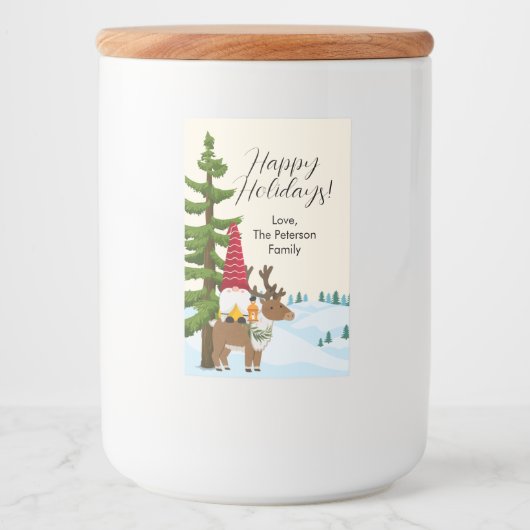 Nordic Trek Frohe Weihnachten Lebensmitteletikett (Vorderseite)