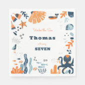 Nordic Under Sea Creatures Kindergeburtstag Serviette (Vorderseite)