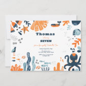 Nordic Under Sea Kindergeburtstag Einladung (Vorderseite)