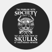 Nordic Valhalla Odin Problem der Sonnengesellschaf Runder Aufkleber (Vorderseite)