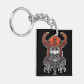 Nordic Valhalla Viking Illustration Art Schlüsselanhänger (Vorderseite links)