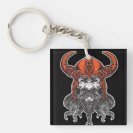 Nordic Valhalla Viking Illustration Art Schlüsselanhänger