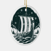 Nordic Viking Longship Christmas Ornament (Rechts)