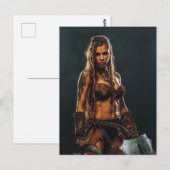 Nordic Viking Shieldmaiden Power Postkarte (Vorne/Hinten)