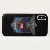 Nordic Viking Ship Raven Case-Mate iPhone Hülle (Rückseite (Horizontal))