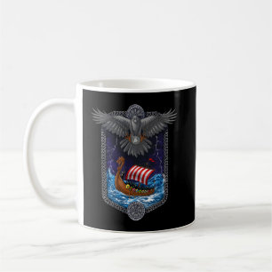 Nordic Viking Ship Raven Kaffeetasse