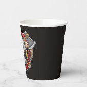 Nordic Viking Warrior ADD NAME Norse Ax Norsemen Pappbecher (Links)