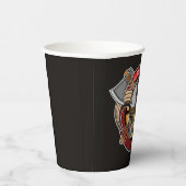 Nordic Viking Warrior ADD NAME Norse Ax Norsemen Pappbecher (Rechts)