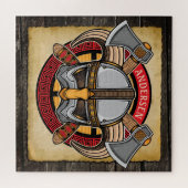 Nordic Viking Warrior ADD NAME Norse Ax Norsemen Puzzle (Horizontal)
