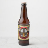 Nordic Viking Warrior Ax Norsemen Personalisiert Bierflaschenetikett (Vorderseite)