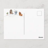  Nordic Village Boreal Lights Hand Painted Postkarte (Rückseite)