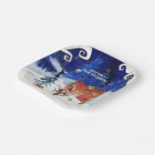 Nordic Village & Winter Fairy Square Paper Plates Pappteller (Gewinkelt)