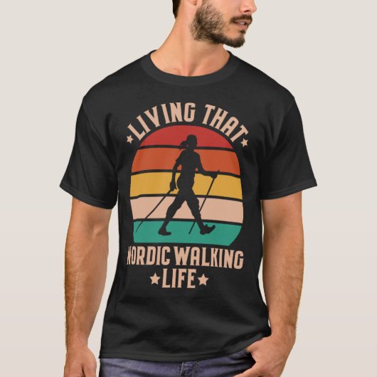Nordic Walker leben, das Nordic Walking Life Nord T-Shirt (Vorderseite)