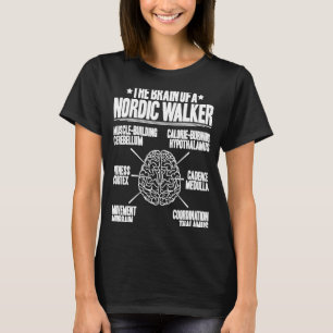 Nordic Walker Typisches Gehirn Nordic Walking T-Shirt