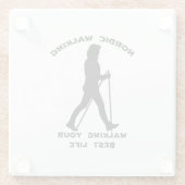 Nordic Walking - Das beste Leben Glasuntersetzer (Rückseite)