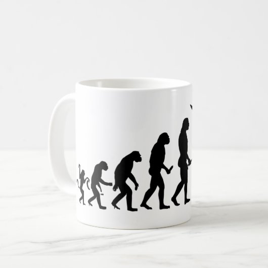 Nordic Walking Evolutionstheorie des Gehens Kaffeetasse (Vorderseite Links)