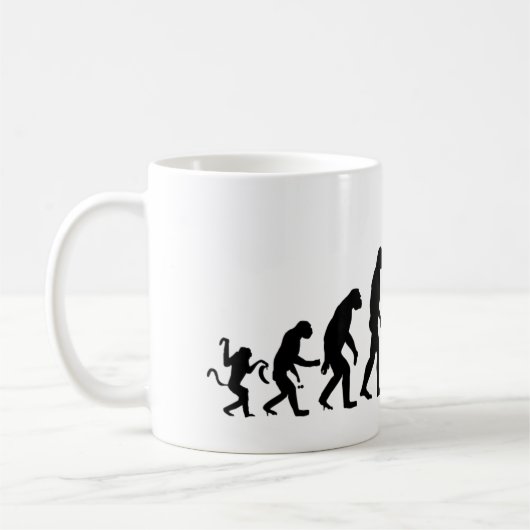 Nordic Walking Evolutionstheorie des Gehens Kaffeetasse (Links)