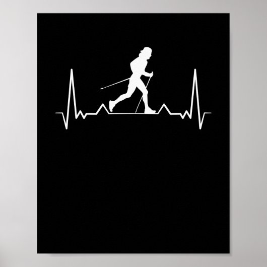 Nordic Walking Heartbeat Poster (Vorne)