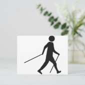 Nordic Walking Ikone Postkarte (Stehend Vorderseite)