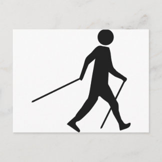 Nordic Walking Ikone Postkarte