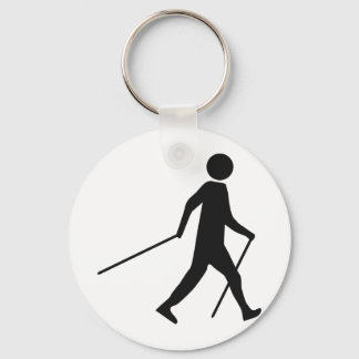 Nordic Walking Ikone Schlüsselanhänger