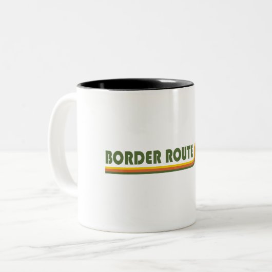 Nordic Walking in der Region Zweifarbige Tasse (Vorderseite Links)