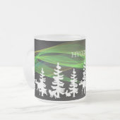 Nordic Walking in Weiß mit Nordlichter Mattglastasse (Vorderseite Links)