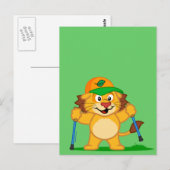 Nordic Walking Lion Postkarte (Vorne/Hinten)