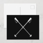 Nordic Walking Sticks Sport Postkarte (Vorne/Hinten)