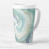Nordic watercolor Swirl Latte Tasse (Rechte Ecke)