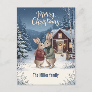 Nordic Weihnachten Cozy Kaninchen Winterhütte Cust