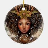 Nordic Weihnachten Goddess Ornament mit individuel (Hinten)