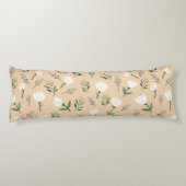 Nordic white Floral Seitenschläferkissen (Rückseite)