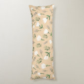 Nordic white Floral Seitenschläferkissen (Rückseite (Vertikal))