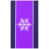 Nordic White Snowflake Bright Lila Navy Strips Tischdecke (Vorderseite)