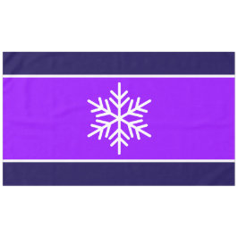 Nordic White Snowflake Bright Lila Navy Strips Tischdecke