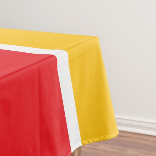 Nordic White Snowflake Bright Red Gelb Streifen Tischdecke (Beispiel)