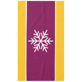 Nordic White Snowflake Burgundgelbe Streifen Tischdecke (Vorderseite)