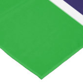 Nordic White Snowflake Navy Kelly Green Strips Tischdecke (Schrägansicht)