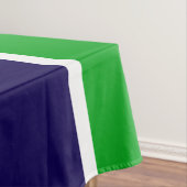 Nordic White Snowflake Navy Kelly Green Strips Tischdecke (Beispiel)