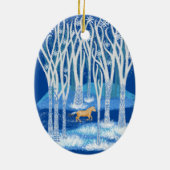 Nordic Winter Fjord Horse Keramik Ornament (Hinten)